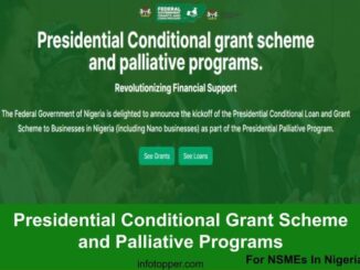 Presidential Conditional Grant Scheme and Palliative Programs
