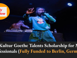 Pop-Kultur Goethe Talents Scholarship for Music Professionals Fully Funded