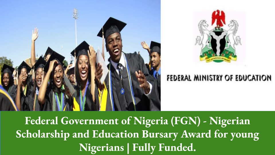 Federal Government of Nigeria (FGN) - Nigerian Scholarship and Education Bursary Award for young Nigerians Fully Funded 2024.